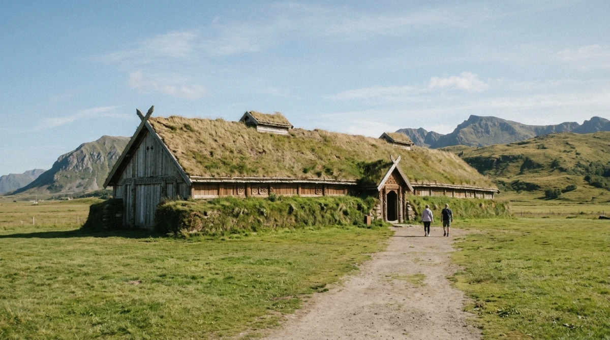 The reconstructed Viking longhouse at Borg, one of the indoor options for Lofoten in winter